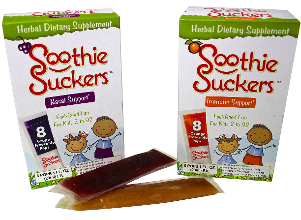 Soothie Suckers herbal dietary supplement for kids
