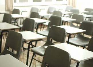 Empty Classroom Chairs