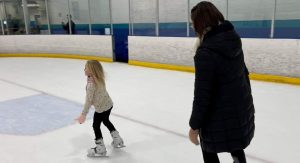 Ice skating with daughter
